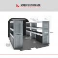 Mercedes Vito 2003 on LWB (L2H1) - Rhino MR4 3 Bay Internal Van Racking